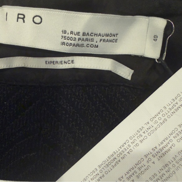 BNWT IRO Shimmering Black/SilverMini Saria Skirt size 40 - Picture 3 of 11